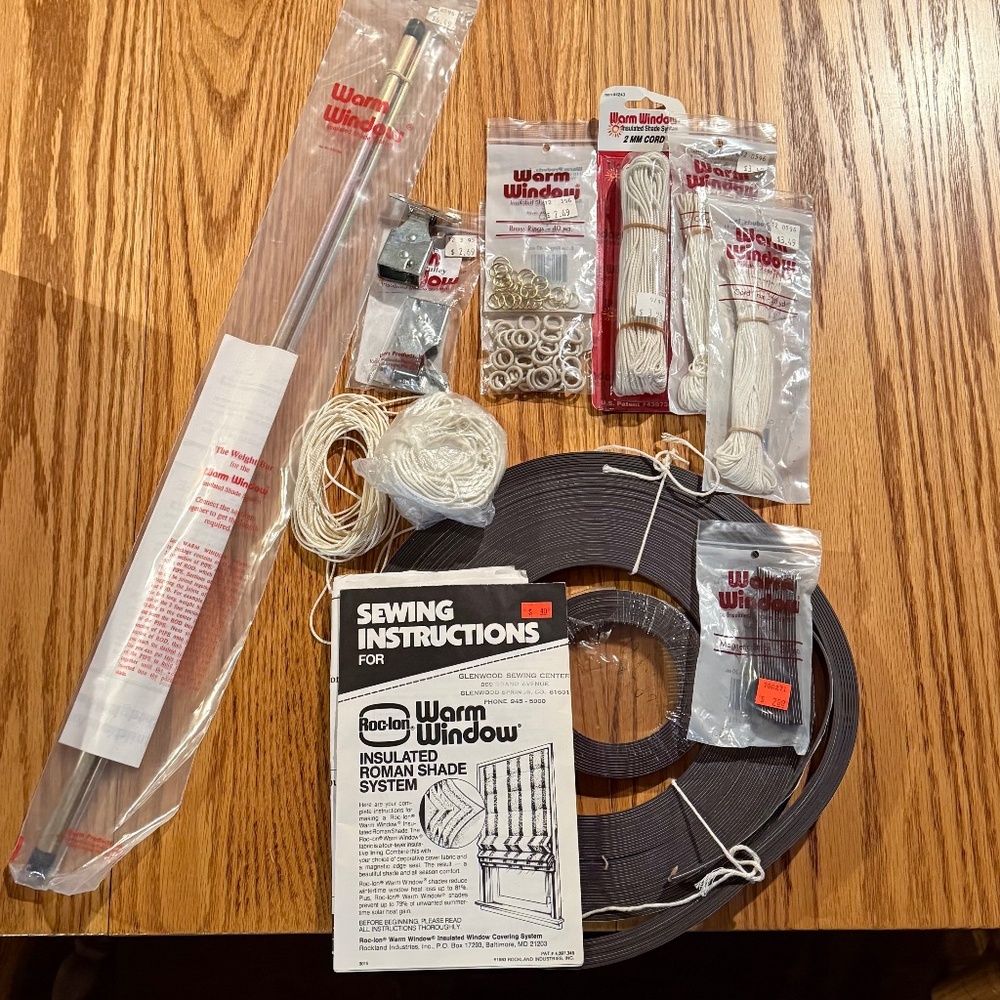 Warm Window insulated Romans shade system supplies